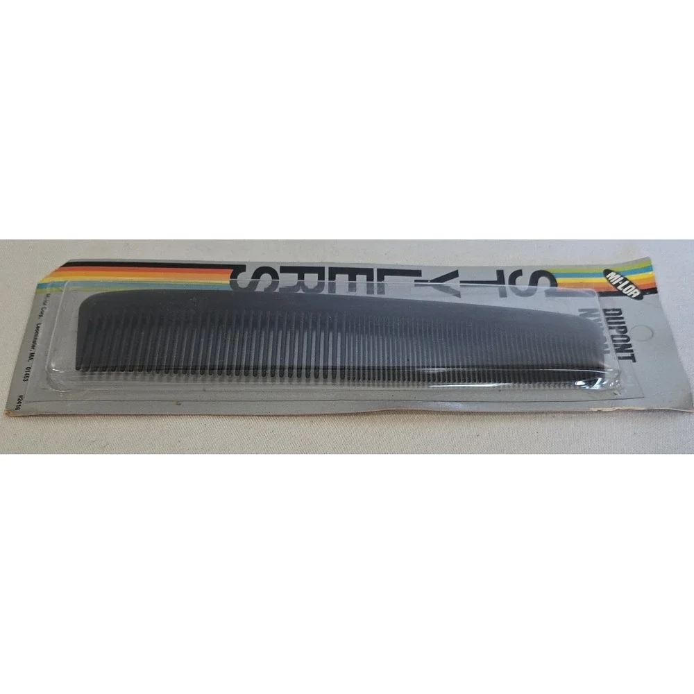 NOS‎ Vintage Mi-Lor Dupont Nylon Stylers Comb #2416 Black